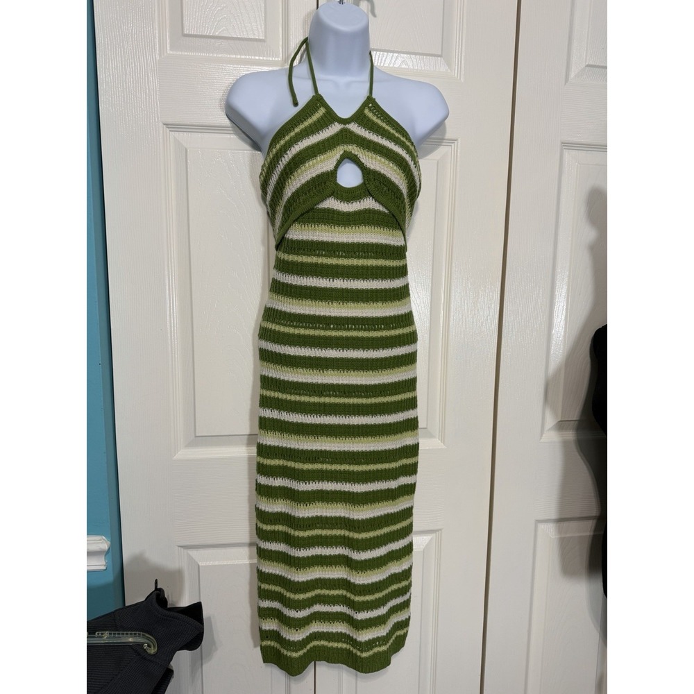 Sincerely Jules Women's Crochet‎ Dress Green Size XS